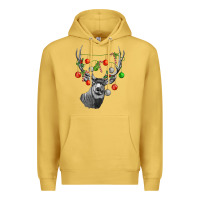 Antique Gold Mule deer with Premium Hoodie - LillyAllenDesigns
