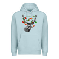 Blue Mist Mule deer with Premium Hoodie - LillyAllenDesigns