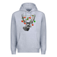 Heather Grey Mule deer with Premium Hoodie - LillyAllenDesigns