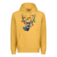 Mustard Mule deer with Premium Hoodie - LillyAllenDesigns