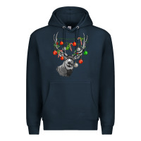 Navy Mule deer with Premium Hoodie - LillyAllenDesigns
