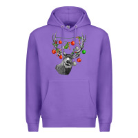 Purple Mule deer with Premium Hoodie - LillyAllenDesigns