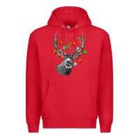 Red Mule deer with Premium Hoodie - LillyAllenDesigns