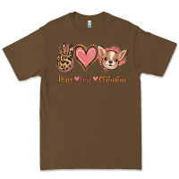 Cacao Peace Love Chihuahua Premium Tee - Jasminsmagicworld
