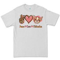 Dove Grey Peace Love Chihuahua Premium Tee - Jasminsmagicworld