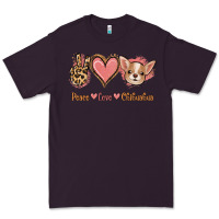 Plum Peace Love Chihuahua Premium Tee - Jasminsmagicworld