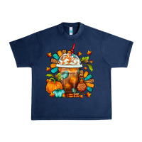 Navy Thanksgiving Frappe Coffee Urban Heavy Tee - FaDigitalArtStudio