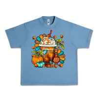 Pebble Blue Thanksgiving Frappe Coffee Urban Heavy Tee - FaDigitalArtStudio