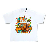 White Thanksgiving Frappe Coffee Urban Heavy Tee - FaDigitalArtStudio