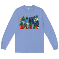 Colony Blue believe polar express christmas trees Long Sleeve Tee - FaDigitalArtStudio