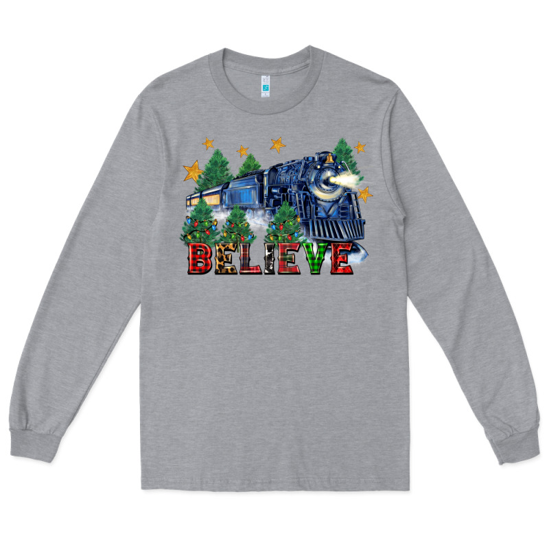 Believe Polar Express Christmas Trees Long Sleeve Tee by FaDigitalArtStudio | Teevron