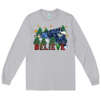 Moon Dust believe polar express christmas trees Long Sleeve Tee - FaDigitalArtStudio