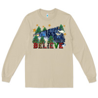 Mushroom believe polar express christmas trees Long Sleeve Tee - FaDigitalArtStudio