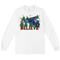 White believe polar express christmas trees Long Sleeve Tee - FaDigitalArtStudio