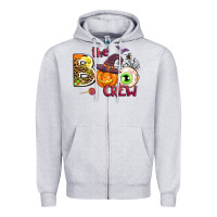 Heather Grey the boo crew Zipper Hoodie - AdoDesignShop