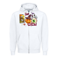 White the boo crew Zipper Hoodie - AdoDesignShop