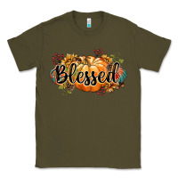 Army Green blessed Classic Tee - CowGirlArtShop