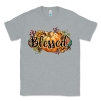 Heather Grey blessed Classic Tee - CowGirlArtShop