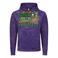 Cloud Purple buy me green beer and tell me i'm pretty Vintage Hoodie - FaDigitalArtStudio