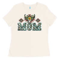 Mom With Cow Skull Mother's Day Ladies Tee | Teevron