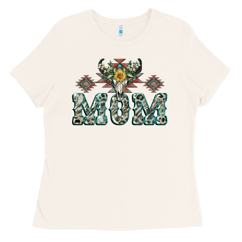 Mom With Cow Skull Mother's Day Ladies Tee by CowGirlArtShop | Teevron