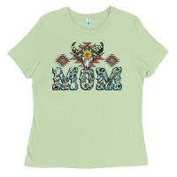 Matcha Mom with Cow skull Mother's Day Ladies Tee - CowGirlArtShop