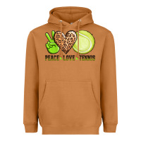 Peace Love Tennis Heavyweight Hoodie | Teevron