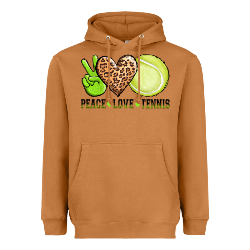 Peace Love Tennis Heavyweight Hoodie by AdoDesignShop | Teevron