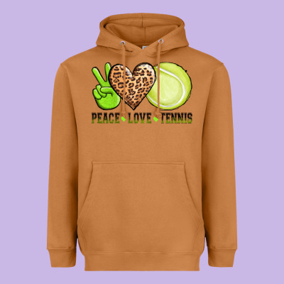 Peace Love Tennis Heavyweight Hoodie Designed By Adodesignshop