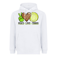 White peace love tennis Heavyweight Hoodie - AdoDesignShop