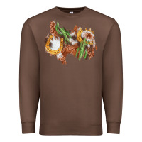 Chestnut horseshoe cowhide cactus patch Premium Sweatshirt - AdoDesignShop