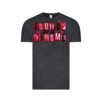Vintage Black Shut up and kiss me Vintage Tee - FaDigitalArtStudio