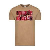 Vintage Coffee Shut up and kiss me Vintage Tee - FaDigitalArtStudio