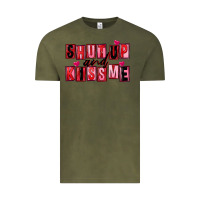 Vintage Olive Shut up and kiss me Vintage Tee - FaDigitalArtStudio