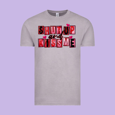 Shut Up And Kiss Me Vintage Tee Designed By Fadigitalartstudio