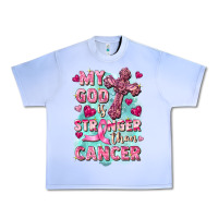 Grape Ice My God is stronger than Cancer Urban Heavy Tee - FaDigitalArtStudio