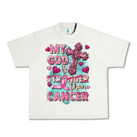 Pistachio My God is stronger than Cancer Urban Heavy Tee - FaDigitalArtStudio
