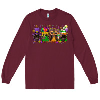 Burgundy mardi gras afro gnomies Long Sleeve Tee - FaDigitalArtStudio