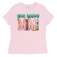 Bubblegum Pink One hoppy Mimi Easter Day Ladies Tee - HowdyJamesFarm
