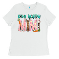 White One hoppy Mimi Easter Day Ladies Tee - HowdyJamesFarm