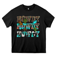 Black Western Howdy Howdy Howdy Heavy Core Tee - HowdyJamesFarm