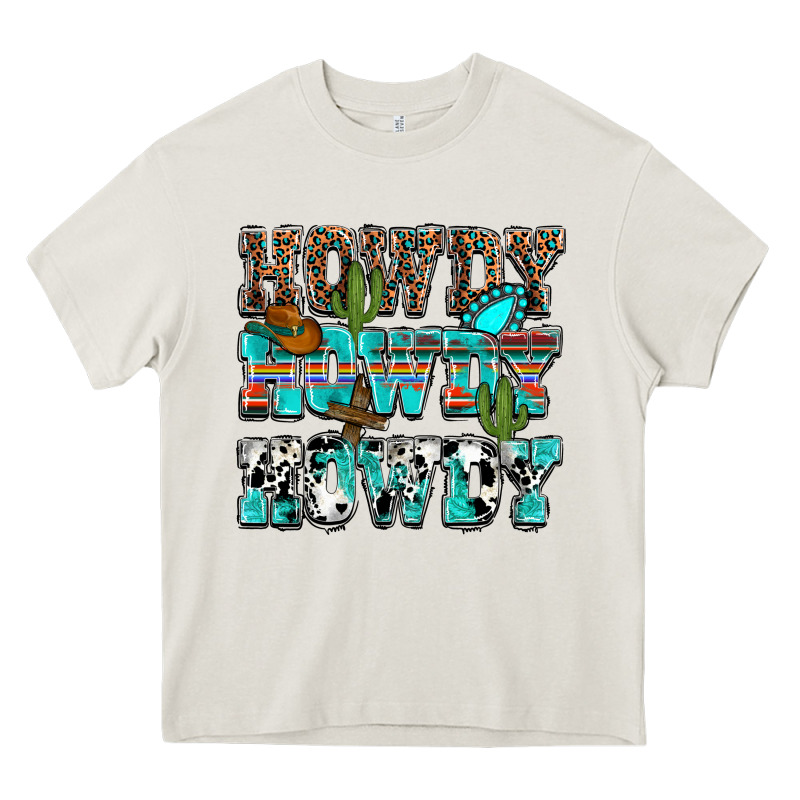 Western Howdy Howdy Howdy Heavy Core Tee by HowdyJamesFarm | Teevron