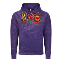 Cloud Purple Peace Love Reindeer Christmas Vintage Hoodie - BundleAndBundleShop