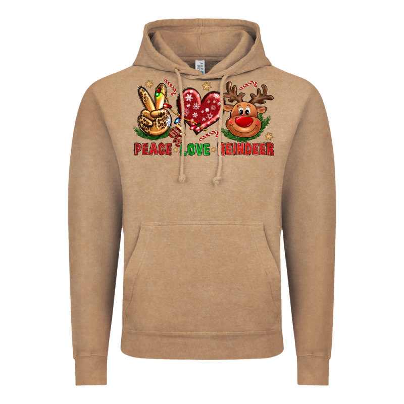 Peace Love Reindeer Christmas Vintage Hoodie by BundleAndBundleShop | Teevron
