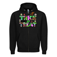 Black trıck or treat Zipper Hoodie - AdoDesignShop