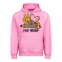 Fuchsia Pink peace love 2nd grade Urban Hoodie - JahusDesignShop