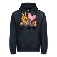 Navy peace love 2nd grade Urban Hoodie - JahusDesignShop