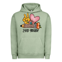 Pigment Oil Green peace love 2nd grade Urban Hoodie - JahusDesignShop