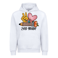White peace love 2nd grade Urban Hoodie - JahusDesignShop