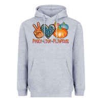 Heather Grey peace love pumpkins Heavyweight Hoodie - AdoDesignShop